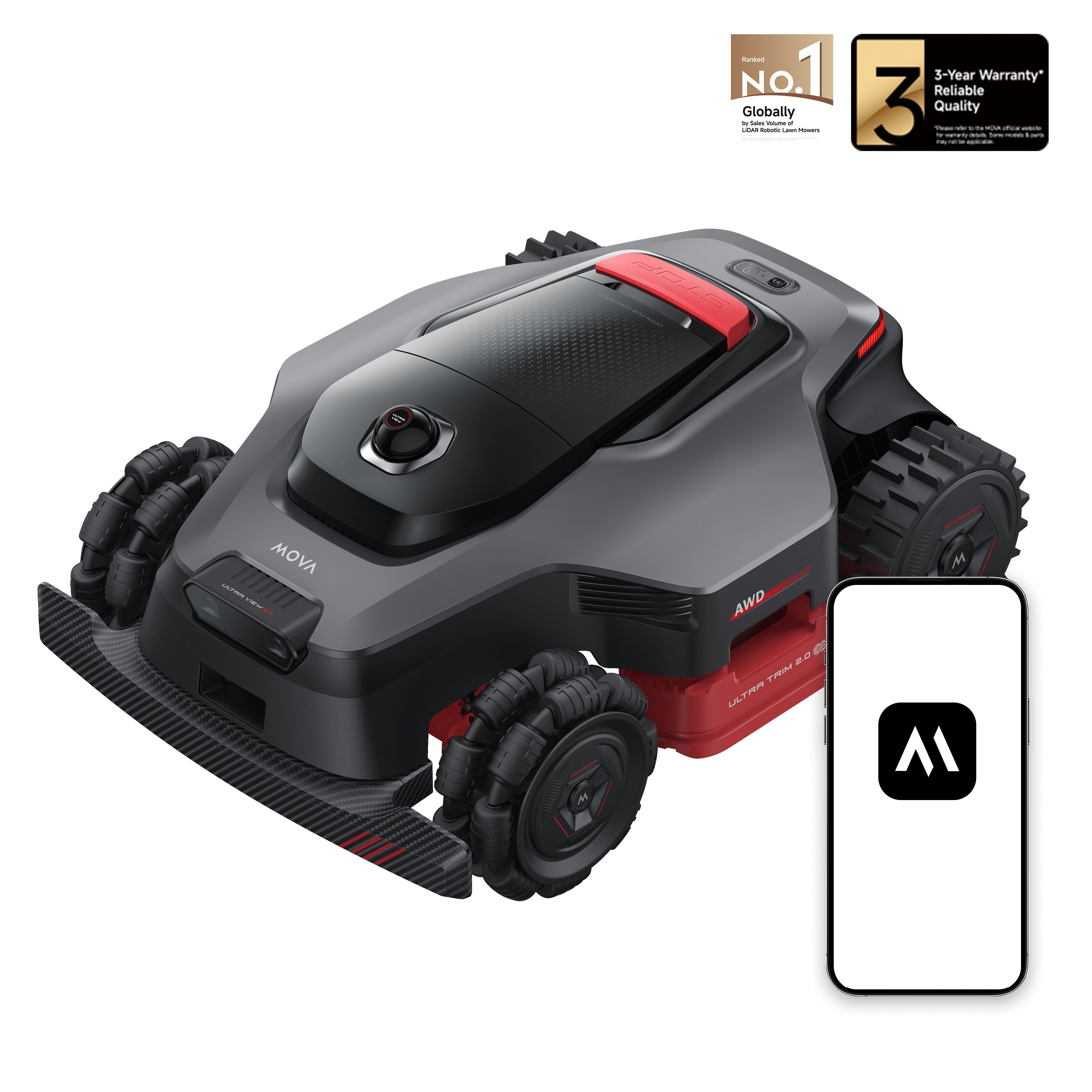 MOVA Lidax Ultra 3000 AWD Robotic Lawn Mower | 0.75 acre