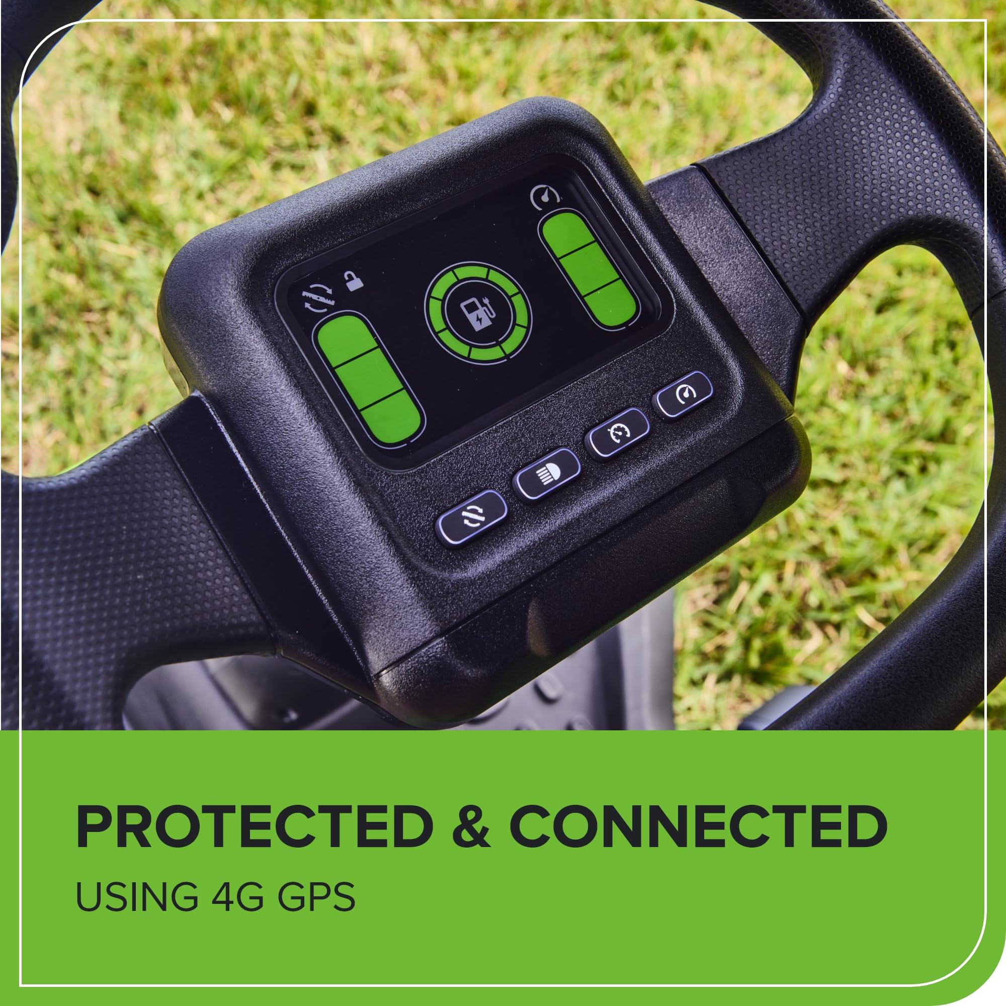 Greenworks 60V 30' Riding Lawn Mower (1.25 Acre, 16 HP Gas Equivalent, 6 MPH, Tow Up to 200 lbs.), (4) 8.0Ah Batteries (1,920 Wh Max) + Turbo Wall Charger