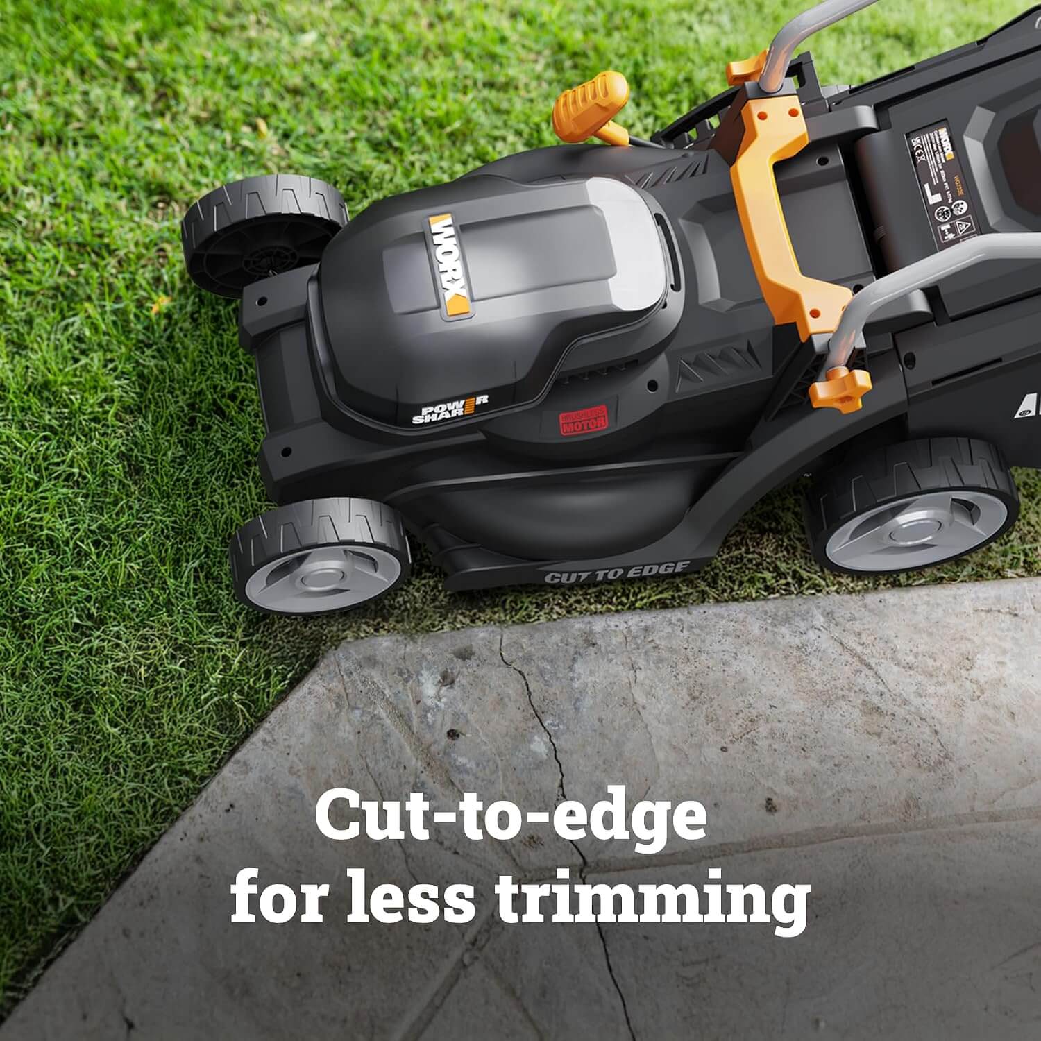 WORX WG733.1 20V 14" Cordless Electric Push Lawn Mower