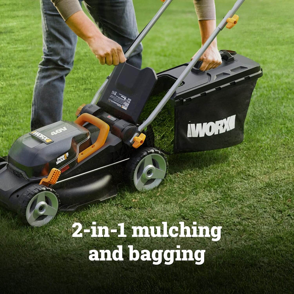 WORX WG735 40V 14" Cordless Electric Push Lawn Mower