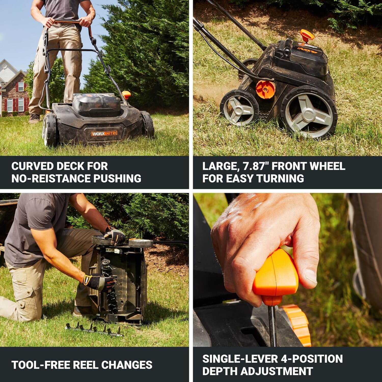 WORX WG855 40V Cordless 2-In-1 Lawn Dethatcher Scarifier